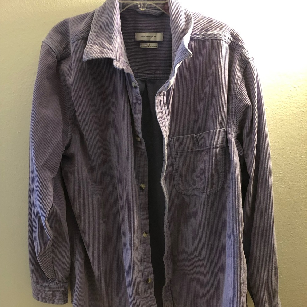 Urban Outfitters Purple Corduroy Button Down Shirt (Large